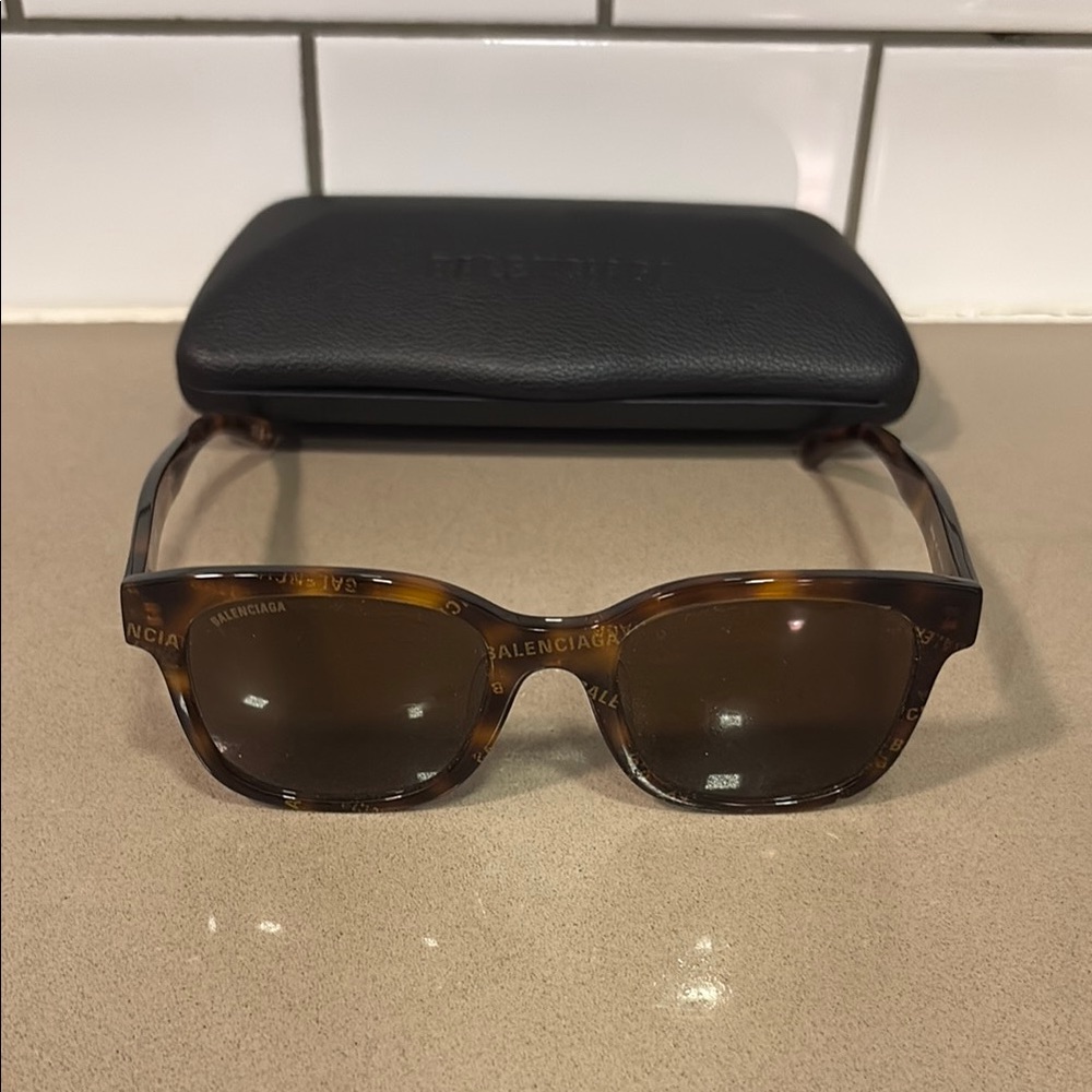 Balenciaga Tortoise Shell Sunglasses